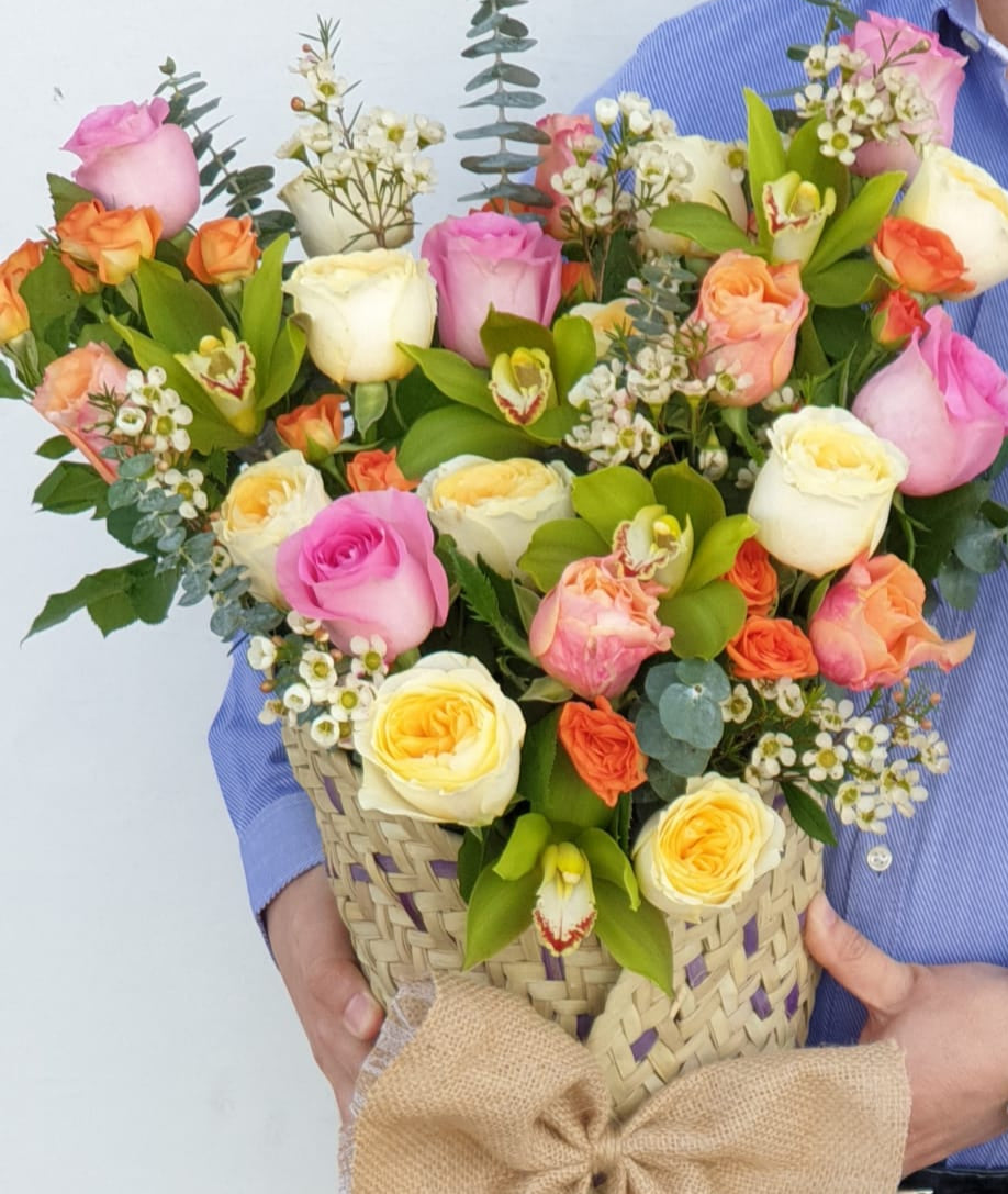 Rustic Bloom Basket-TheFlowersHope