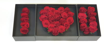 Black Elegance I Love You Roses Box-TheFlowersHope