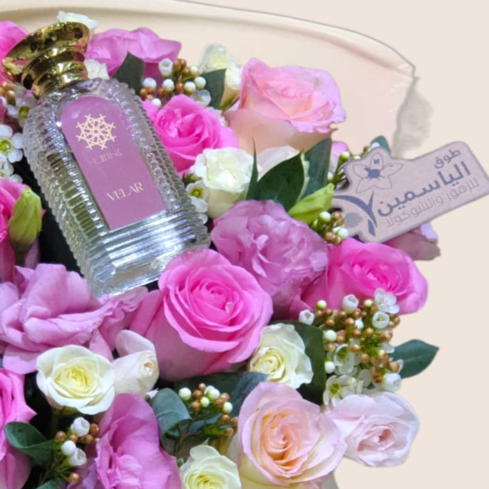 velar perfume with mix pink flower-TheFlowersHope