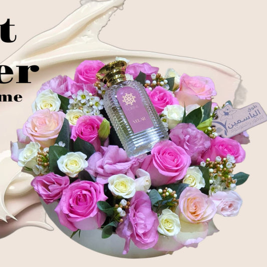 velar perfume with mix pink flower-TheFlowersHope