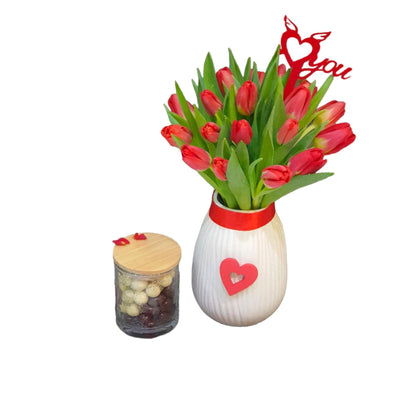 Elegance Collection: Chocolates and Tulips-TheFlowersHope