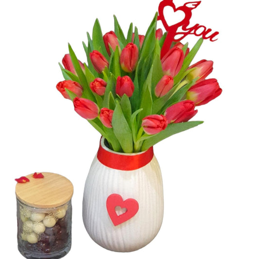 Elegance Collection: Chocolates and Tulips-TheFlowersHope