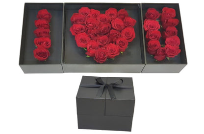 Black Elegance I Love You Roses Box-TheFlowersHope