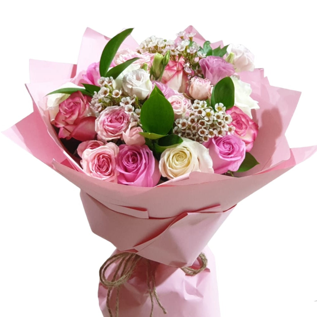 Blush Bloom Pink & White Bouquet-TheFlowersHope