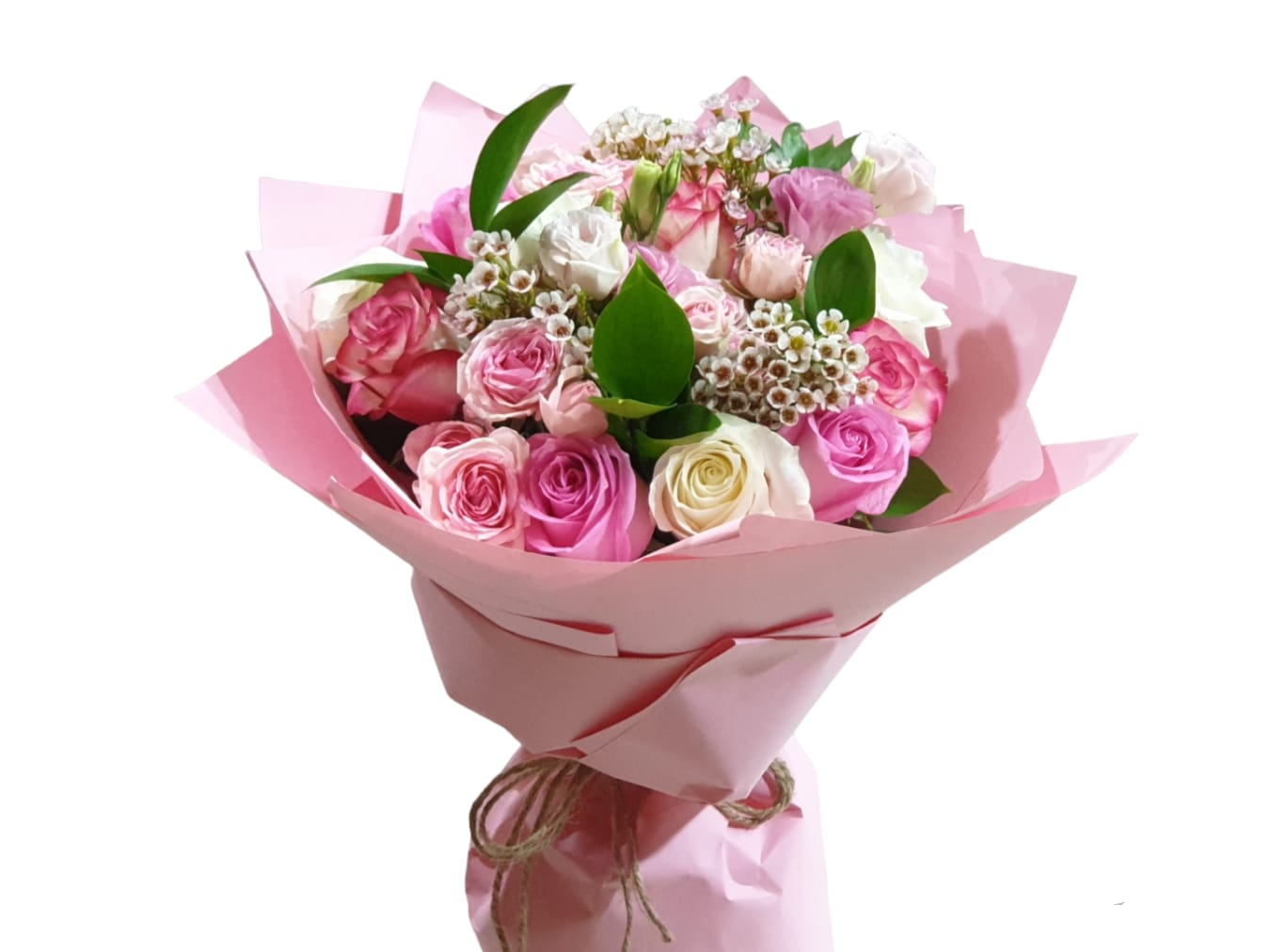 Blush Bloom Pink & White Bouquet-TheFlowersHope