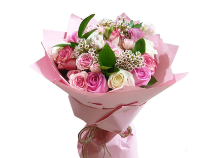 Blush Bloom Pink & White Bouquet-TheFlowersHope