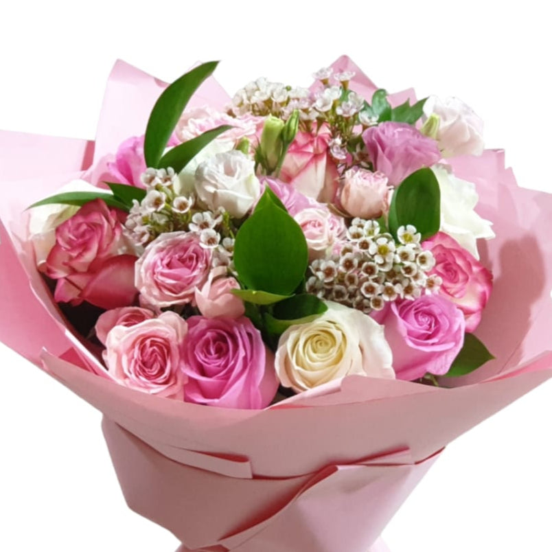 Blush Bloom Pink & White Bouquet-TheFlowersHope