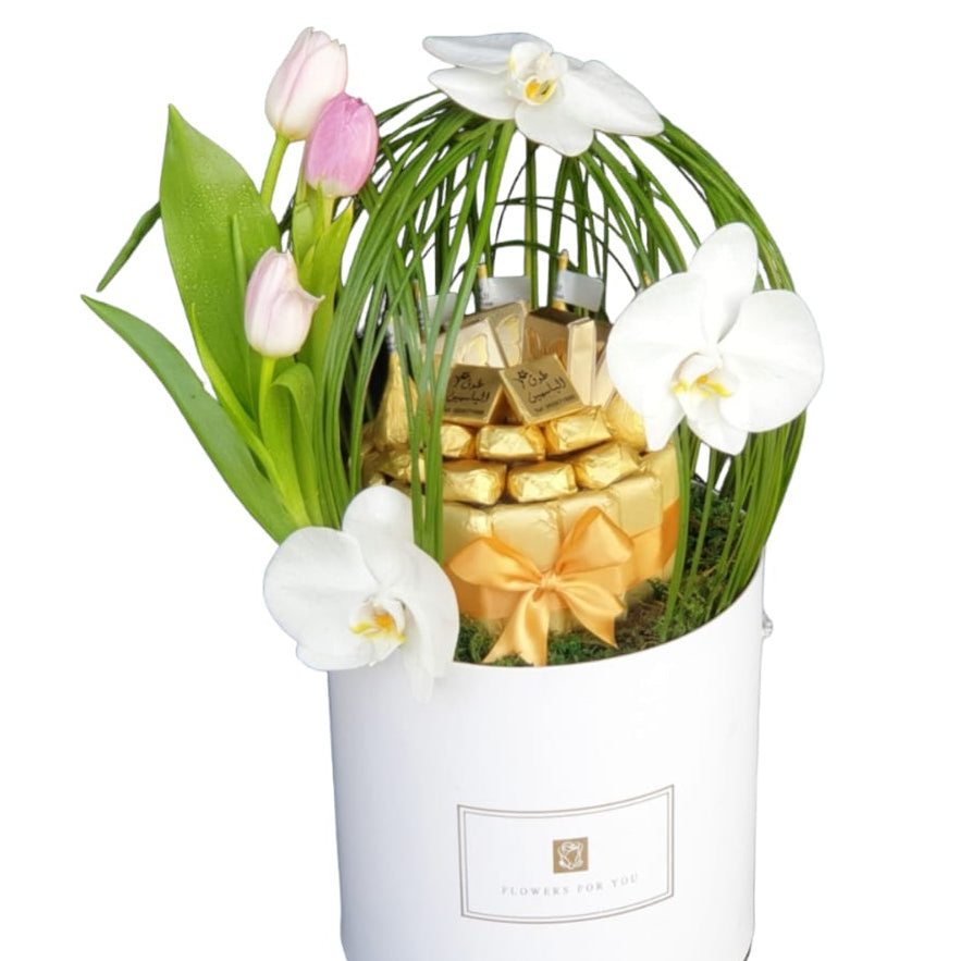 Pure Elegance White Box Chocolate-TheFlowersHope