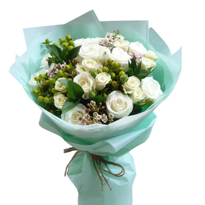 Sky Whisper White Bloom in Blue-TheFlowersHope