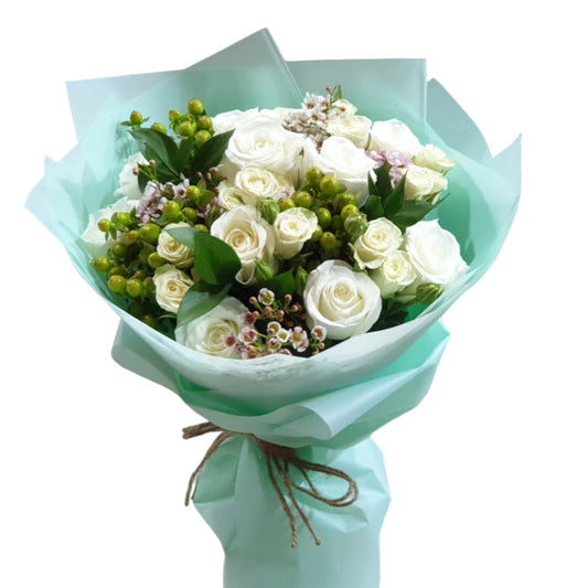 Sky Whisper White Bloom in Blue-TheFlowersHope