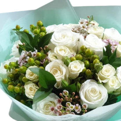 Sky Whisper White Bloom in Blue-TheFlowersHope