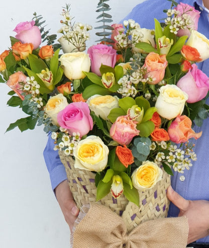 Rustic Bloom Basket-TheFlowersHope